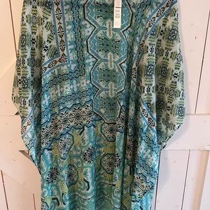 Chicos green, turquoise, multicolored top